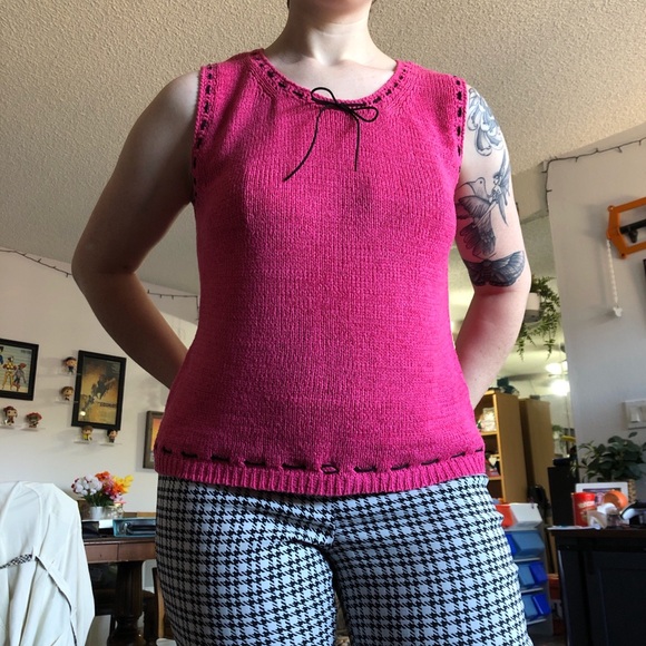 Upcycled Cold water creek chunky knit sweater vest - Picture 1 of 6